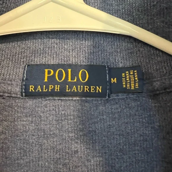 Polo Ralph Lauren Blue Quarter Zip Sweater Med M - Picture 4 of 7
